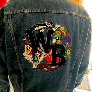 VTG 90s Warner Bros Looney Tunes  Denim Jeans Jacket Men’s size Large